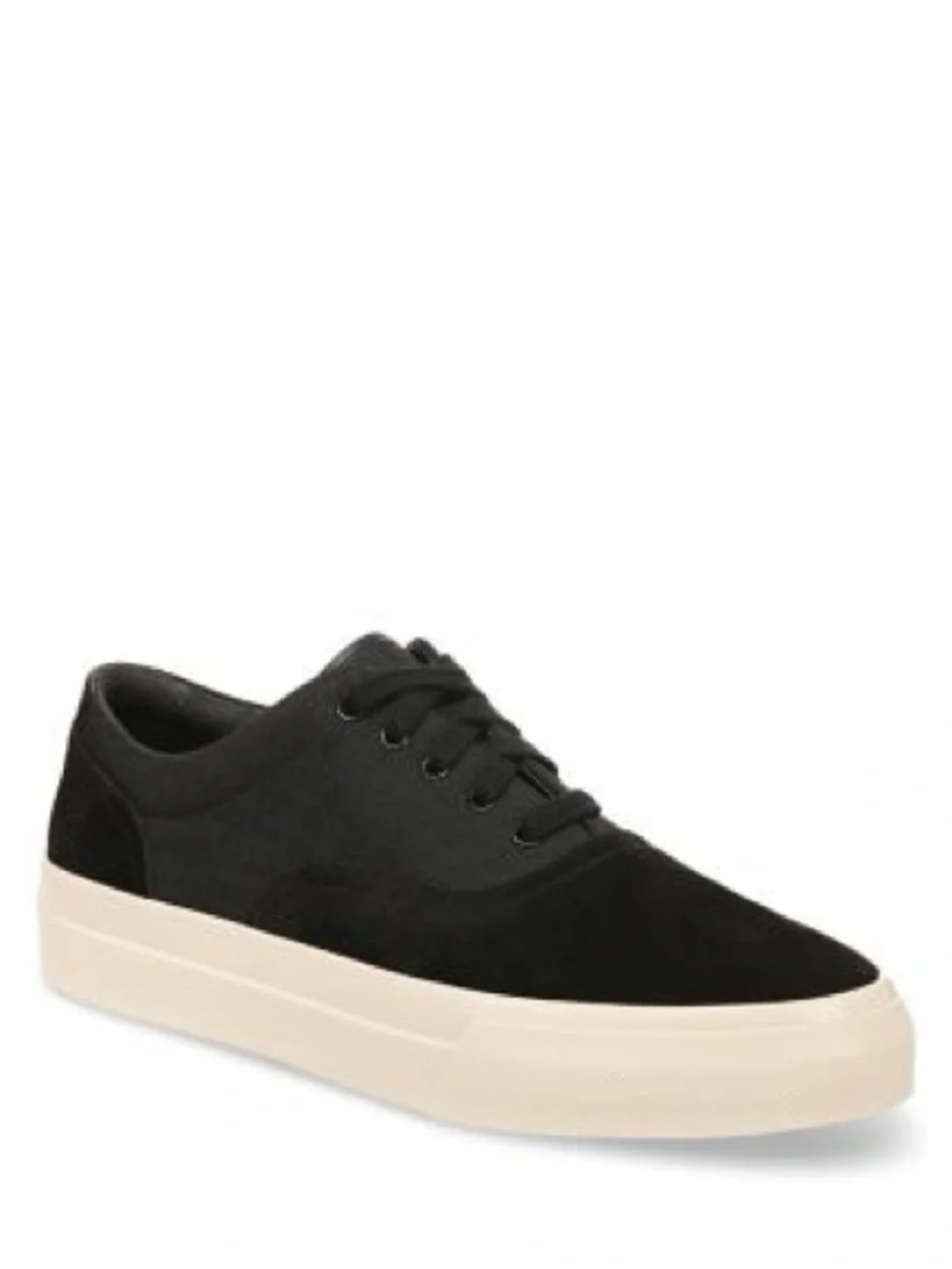 VINCE Sonny Black Low-Top Suede and Canvas Sneaker Size 11 Like New